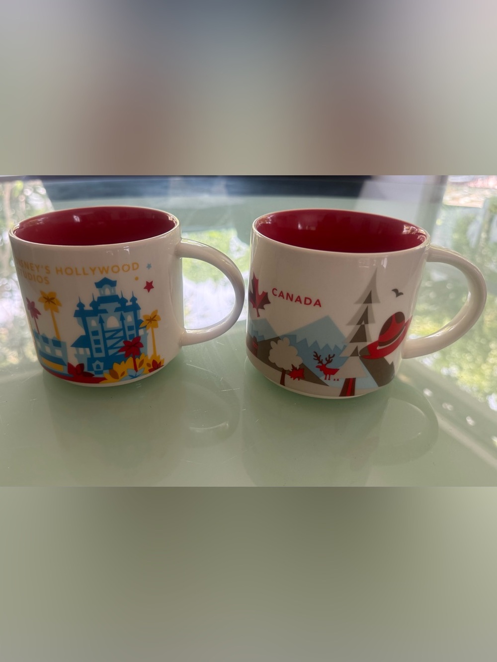 Set Of 2 Starbucks You Are Here Collection Mug-Disney’s Hollywood Studios&Canada